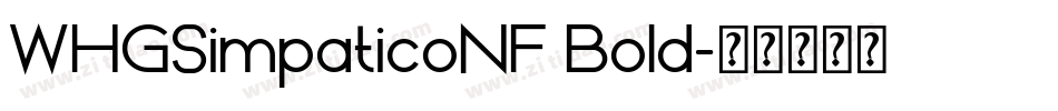 WHGSimpaticoNF Bold字体转换